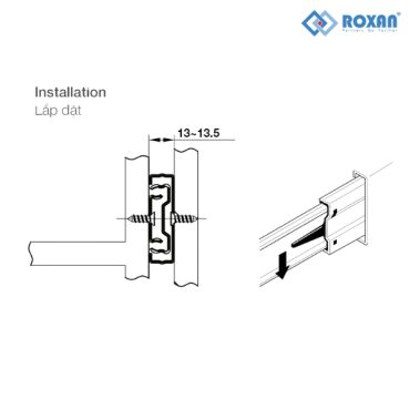 ray bi 3 tầng bản 45mm màu đen chính hãng