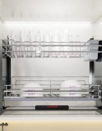 giá nâng hạ nan dẹt vách INOX
