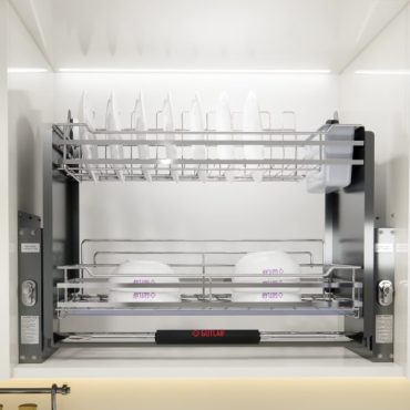 giá nâng hạ nan dẹt vách INOX