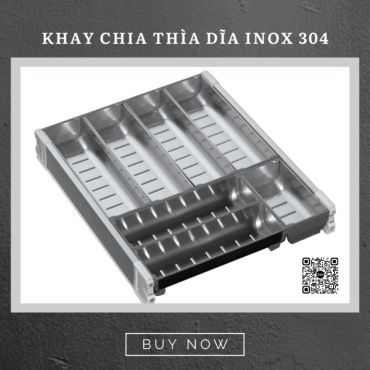 khay chia thìa dĩa inox