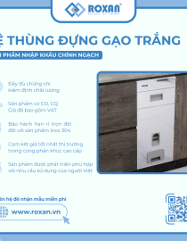 thùng đựng gạo trắng roxkin