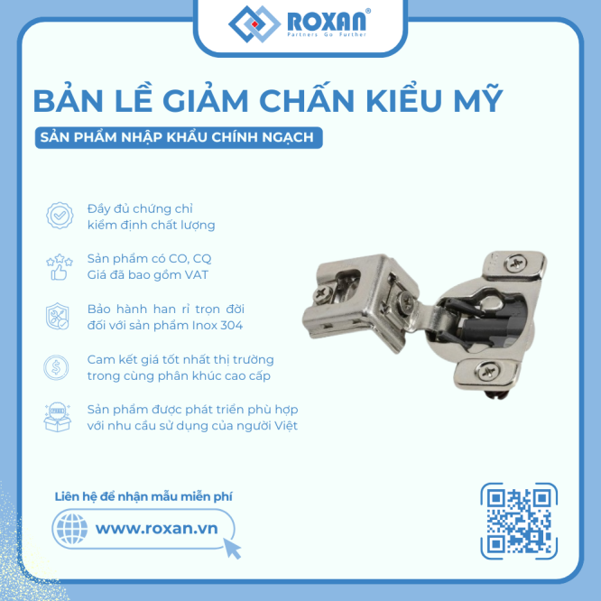 BẢN LỀ GIẢM CHẤN KIỂU MỸ CAO CẤP