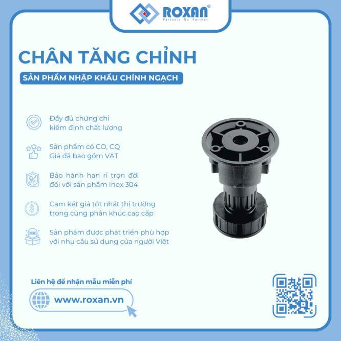 Chân Tăng Chỉnh Nhựa: Giải Pháp Điều Chỉnh Độ Cao Linh Hoạt Cho Nội Thất